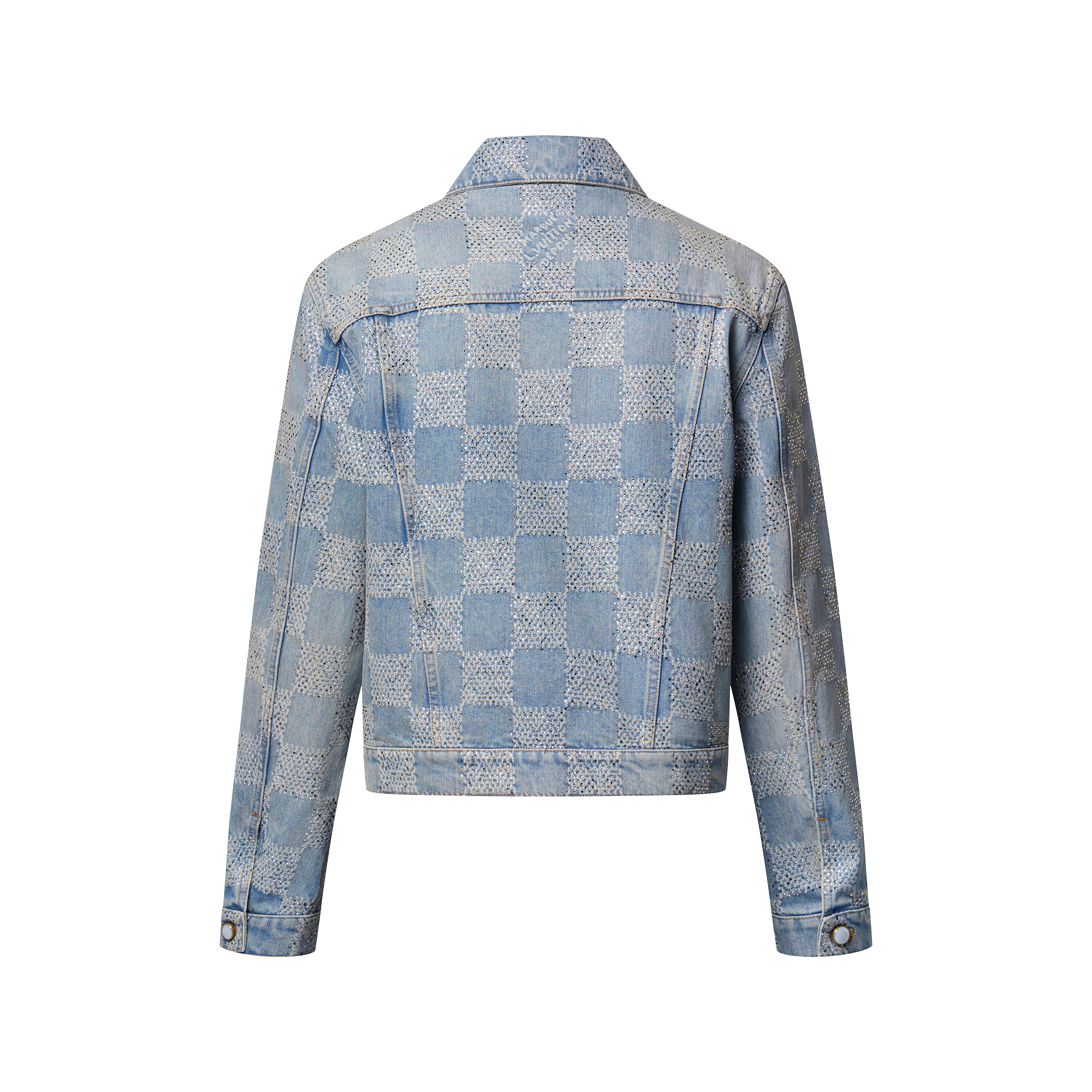 Made To Order Embellished Damier Denim Jacket - Luxury High-End